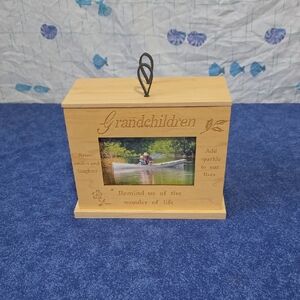 Wooden Grandchildren Photo Album Book Frame